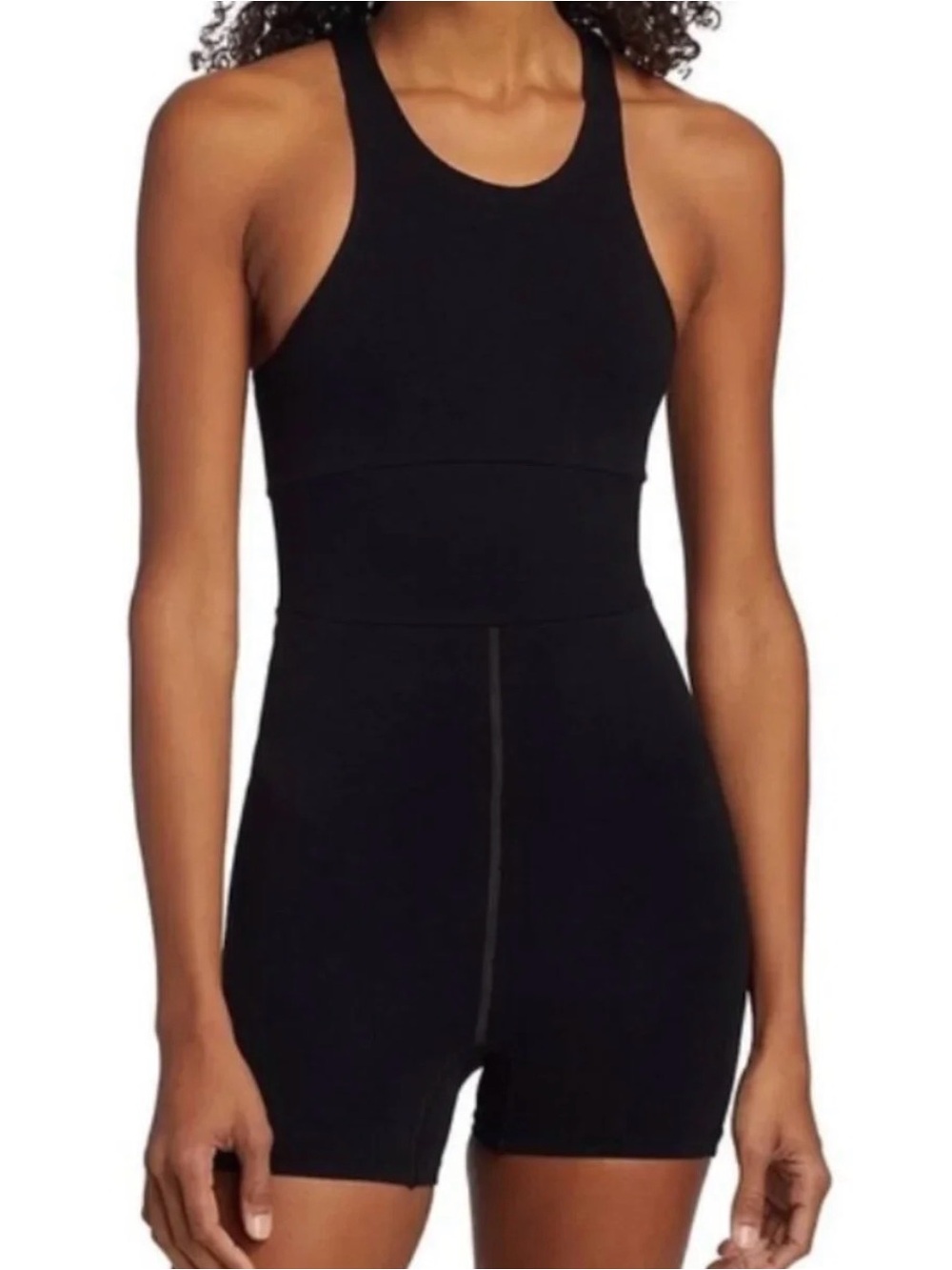 Free People FP Movement Black Halter Sleeveless Active Romper M/L